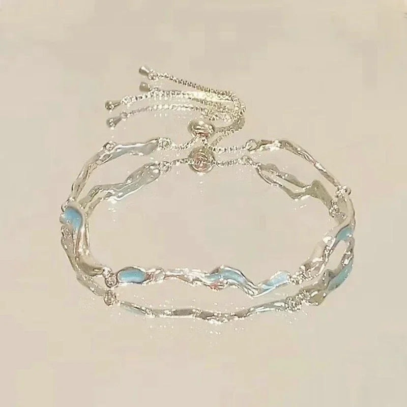 Elegante Kristall Blumen Armband Für Frauen Y2K Süße Mädchen Mond Kirschblüte Bogen Zirkon Armbänder Luxus Designer Schmuck Geschenk
