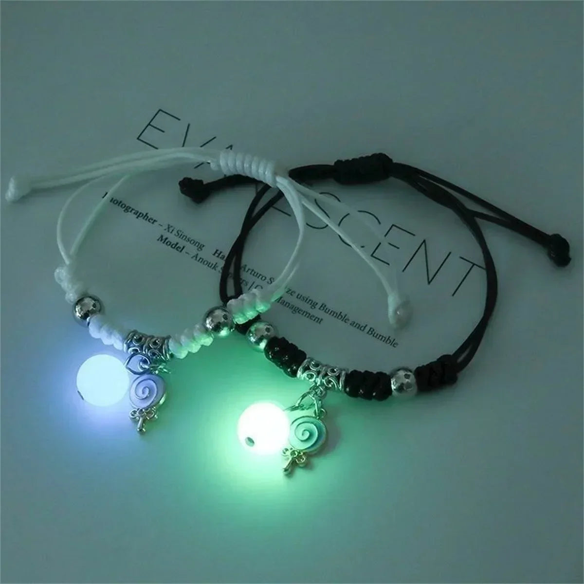Mode Leuchtende Perlen Stern Paar Armband Für Frauen Männer Charming Blume Herz Key Lock Kreuz Passenden Freund Armband Schmuck