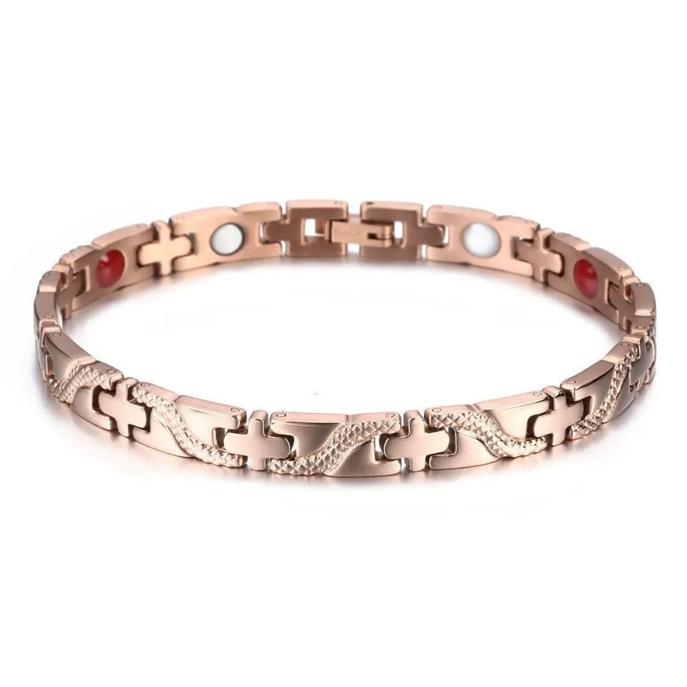 Twisted Pattern Magnet armband für Frauen Magnete Armbänder Armreifen für Frauen Männer Pulse ras Acero inoxidable Para Mujer браслет