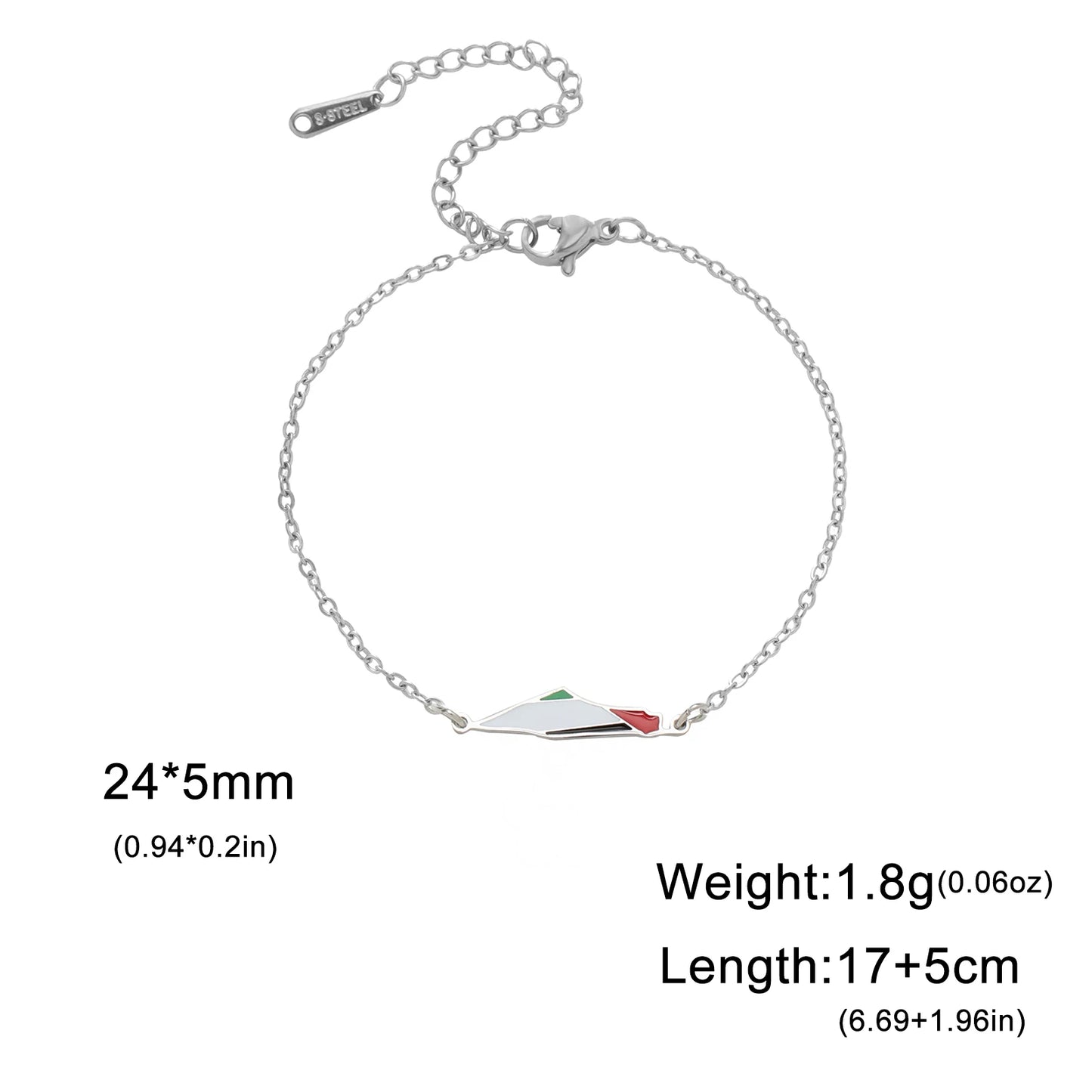 Israel Palästina Karte Anhänger Edelstahl Armband Männer und Frauen Mode Ethnische Party Multi Stil Armband Schmuck Geschenk