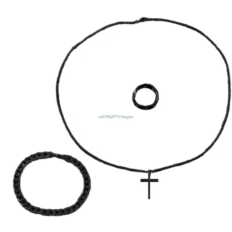 Moderne Männer religiöse Anhänger Halskette Armband Ringlegierung Accessoires für den Menschen