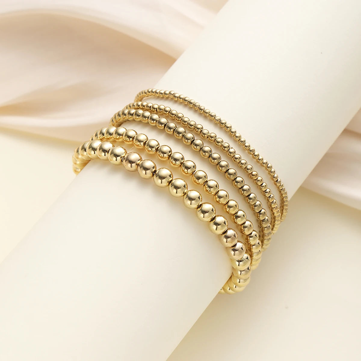 5 teile/satz Vintage Perlen Armbänder für Frauen Männer Einfache Punk Gold Splitter Farbe Handgemachte Ball Armband Party Mode Schmuck Geschenke
