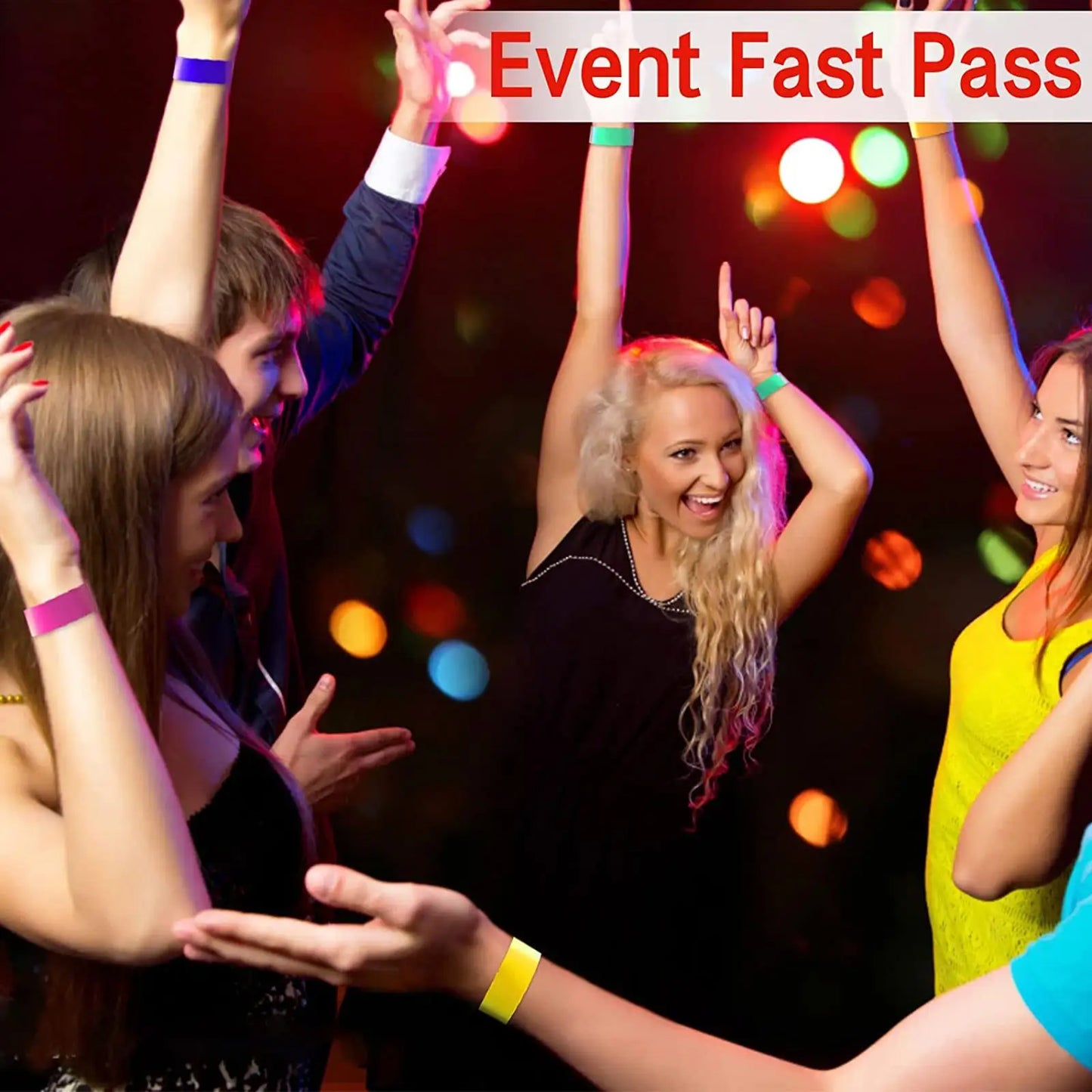 100pcs reißfestes wasserdichtes Papier armband Party papier Armband mehrfarbiges Event Ticket Armbänder Identifikation sband
