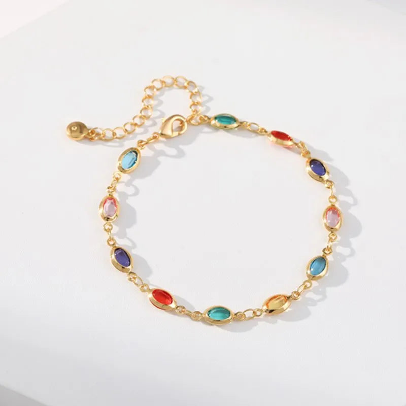 Elegantes 18 Karat vergoldetes buntes Strass-Perlen-Armband für Frauen, 2025, neuer Trend, Armbänder, Party-Schmuck, Geschenke