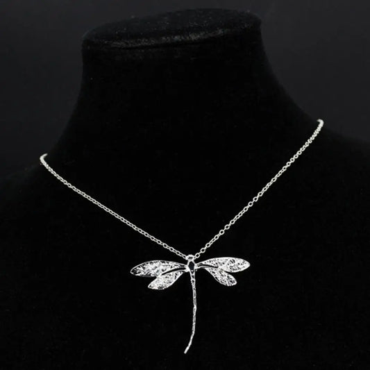 Modische Damen-Halskette, Libellen-Anhänger, Schlüsselbeinkette, Halskette, verstellbarer Schmuck, Geschenk, Govп, Ø наю Daugnaden Antara
